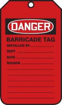 Image of Red Barricade Tag